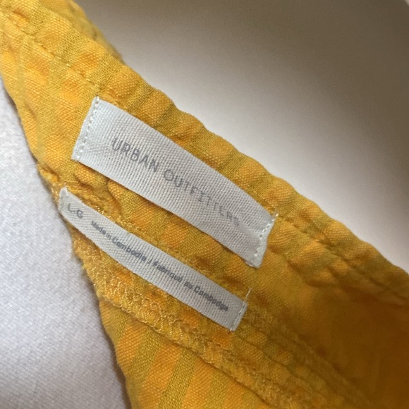 URBAN OUTFITTERS WHY NOT SEERSUCKER MINI DRESS EMPIRE WAIST SIDE ZIP CUTOUT BUST - Picture 12 of 16